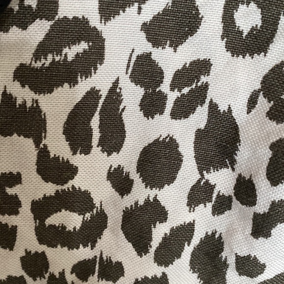 J. Crew Leopard Print Ruffle Waist Cropped Linen Pants - Picture 9 of 9